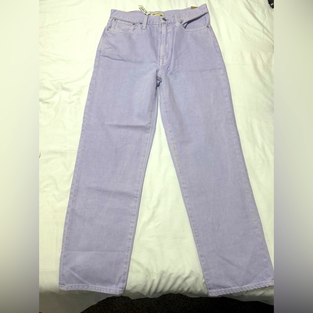 NWT Madewell The Perfect Vintage Straight Jean in Light Purple W 28
